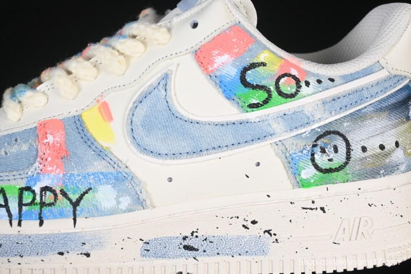 Nike Air Force 1 '07 Low Fantasy Cowboy Hand-Drawn Graffiti Casual Sneakers - CW1888-116