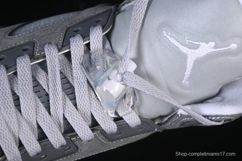 Nike Air Jordan 5 Retro Basketball Shoes with Wolf Grey Design - DD0587-002