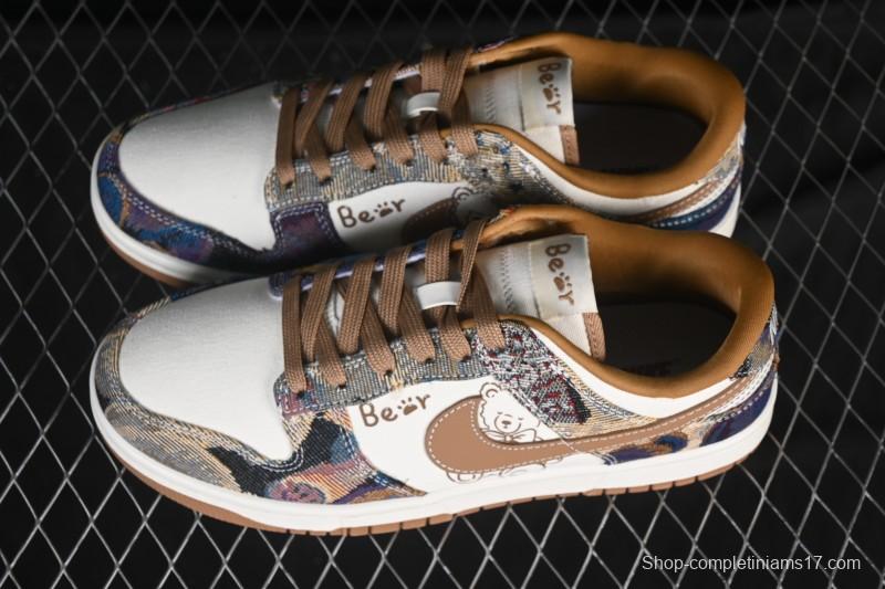 Nike SB Dunk Low Retro Plush Bear Low-Top Casual Skate Shoes - SC0601-459