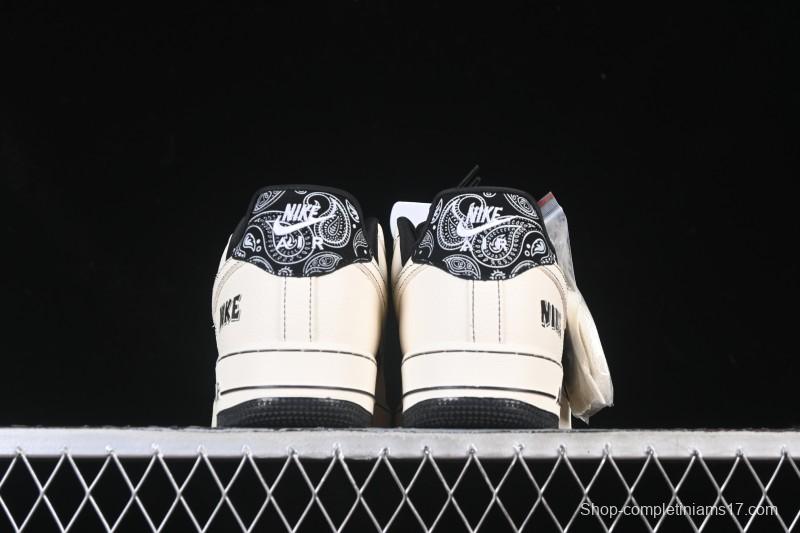 Nike Air Force 1'07 Low Cashew Flower Classic White Black Low-Top Casual Sneakers - ZD1988-005