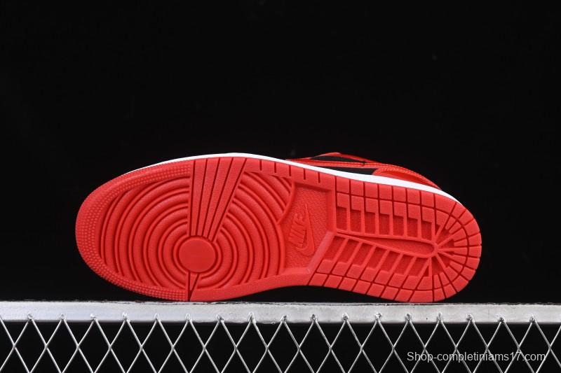 Nike Air Jordan 1 Low AJ1 Patent Leather Black Red Low-Top Casual Sneakers HV4089-006