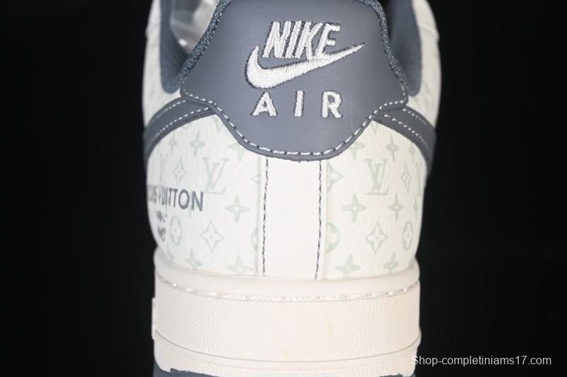 Nike Air Force 1 '07 Low LV Collaboration Beige Black Woven Label Casual Sneakers - CX5050-Y08