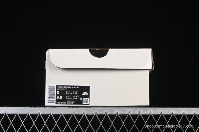 Nike Supreme x Dunk SB Dunk Low Casual Skate Shoes Gray Purple - HQ8487-500