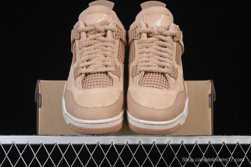 Nike Air Jordan 4 Retro Cozy Girl Warm Yellow Sneakers - HV0823-200