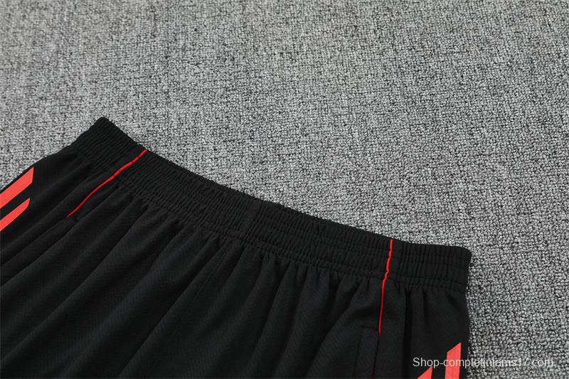 25/26 Manchester United Red Black Camouflage Short Sleeve Jersey+Shorts with XS