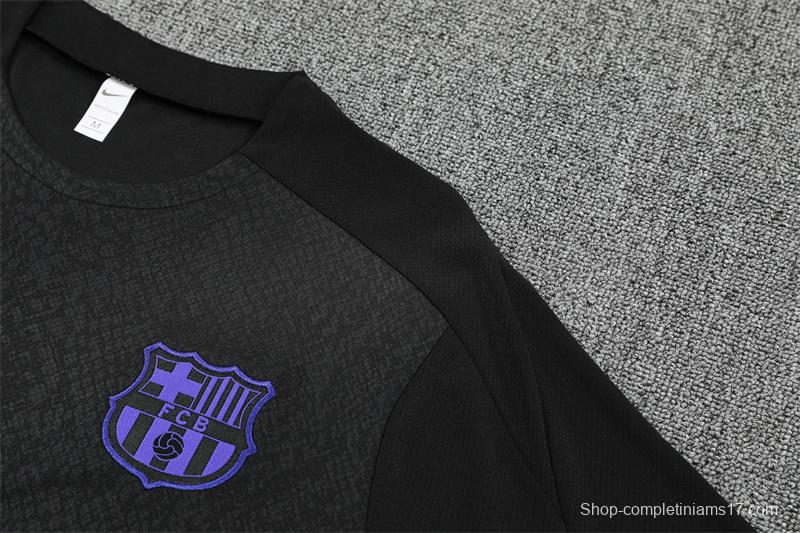 25/26 Barcelona Black Joint Edition with XS Short Sleeve+Soccer Shorts