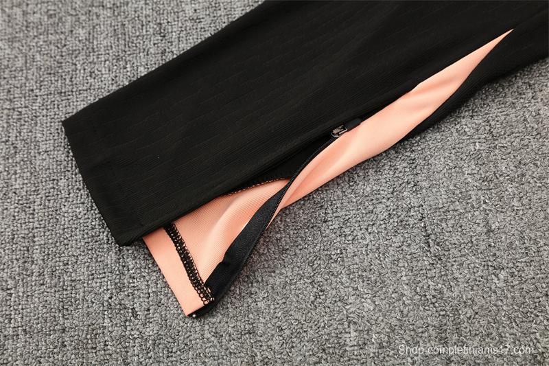 Player Version 25/26 France Black Half Zipper Jacket+Long Pants