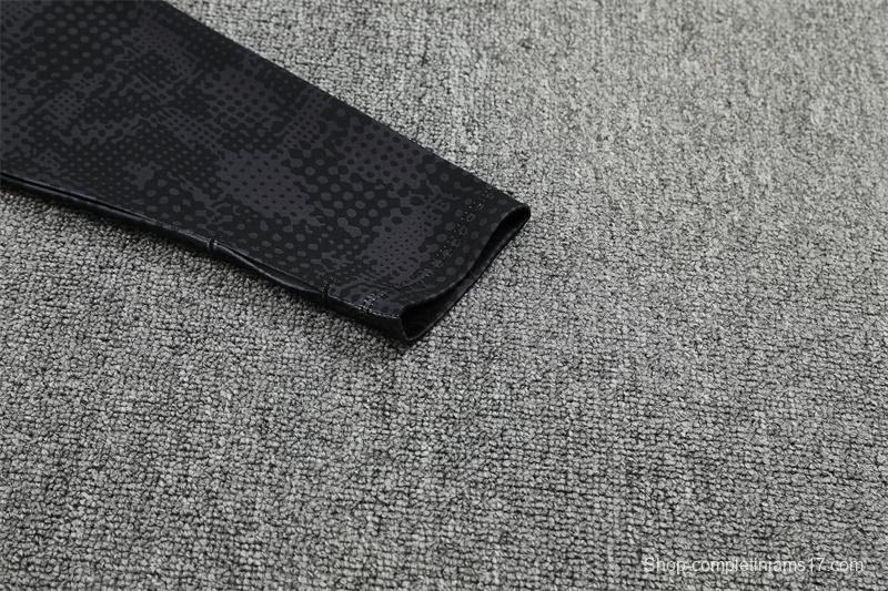 25/26 AC Milan Black Camouflage Half Zipper Jacket+Long Pants