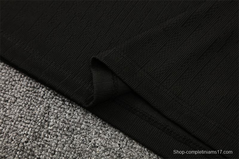 Player Version 25/26 France Black Half Zipper Jacket+Long Pants