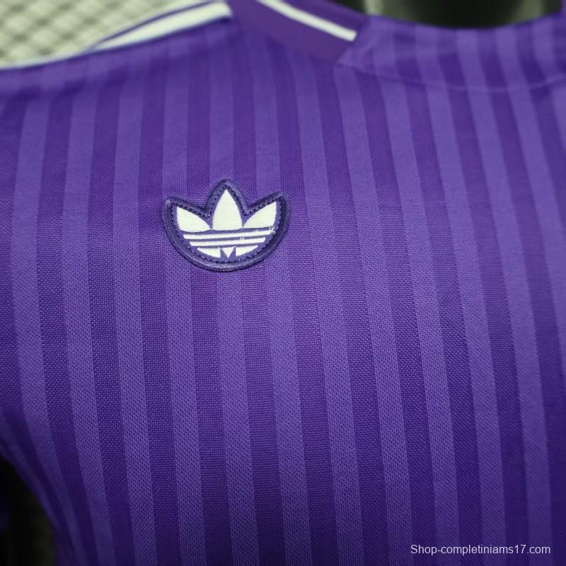 Player Version 25/26 Real Madrid Purple Adidas Original Casual Jersey