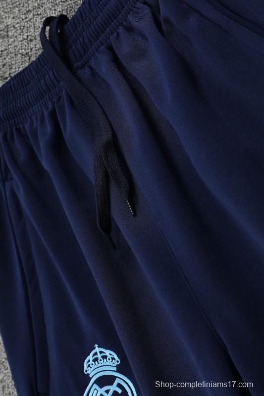 25/26 Real Madrid Blue Hoodie +Long Pants