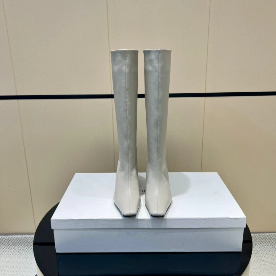 Khaite 2025 SS Square Toe Slip-On High Boots - KFY00490