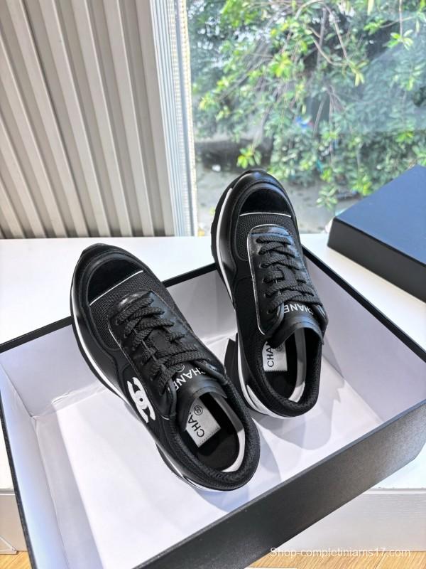 Chanel 2025 SS New Arrival High-Heel Two-Tone Casual Sneakers - KFY00320