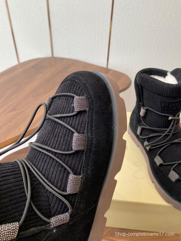 Brunello Cucinelli Open Walk Ankle Boot Winter Snow Boots - AS00410