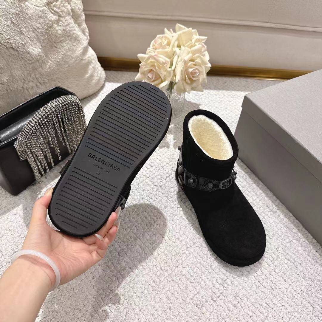 Balenciaga F022 Winter Wool Short Boots Snow Boots - F022