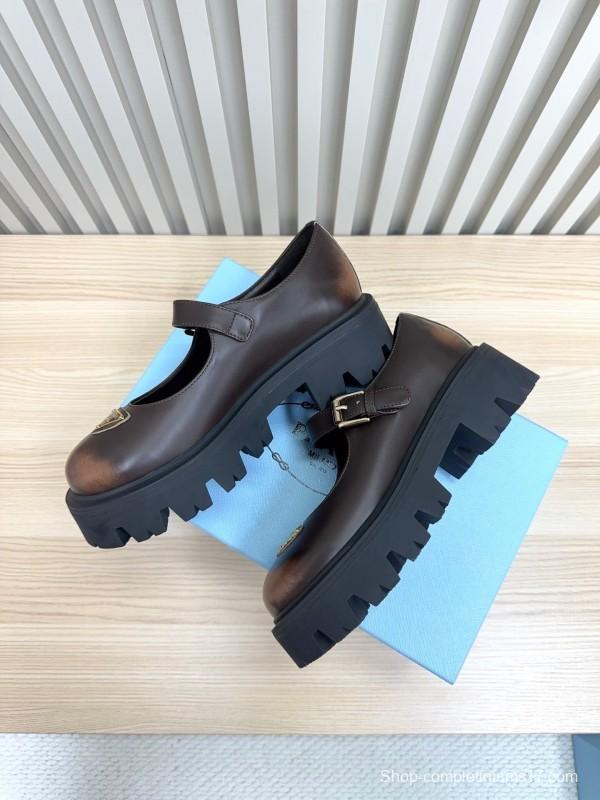 Prada 2025 SS Platform Mary Jane Shoes - LY00300
