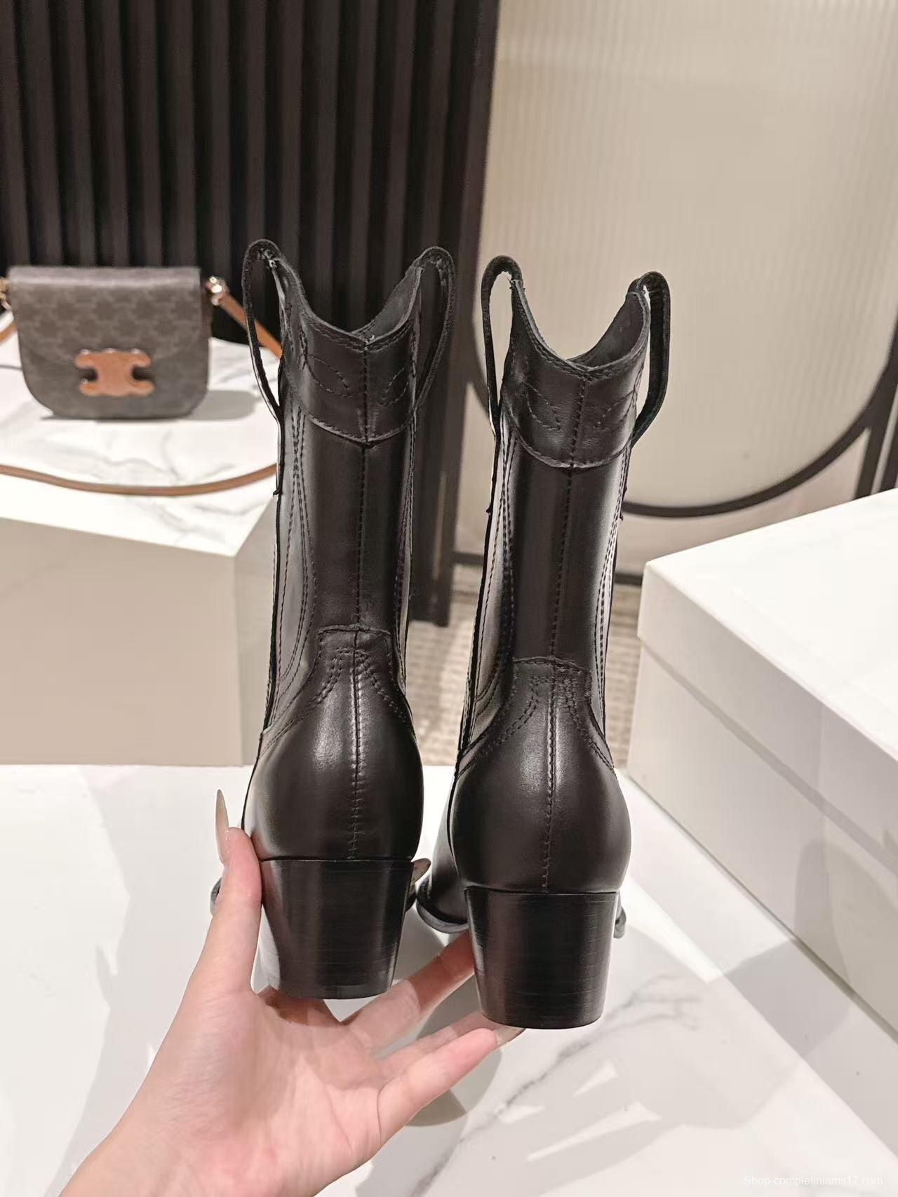CELINE Fashion Boots Retro Style with Arch de Triomphe Logo - LY00440