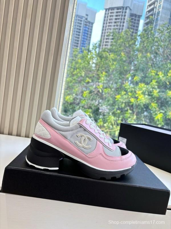 Chanel 2025/SS New Arrival High-Heel Two-Tone Casual Sneakers - KFY00320