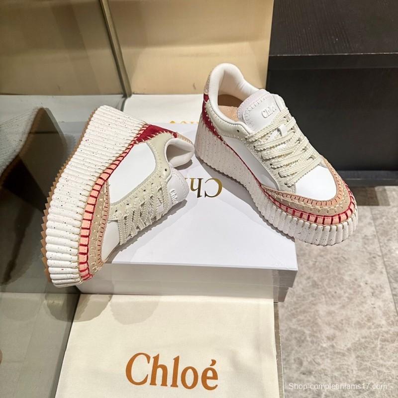 Chloe 2025/SS Hand-Stitched Mark Line Casual Shoes - LY00350