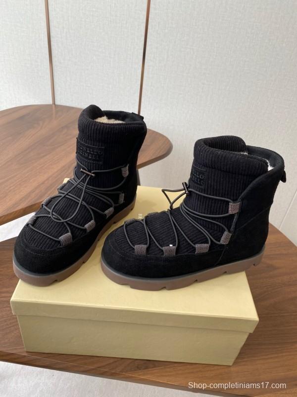 Brunello Cucinelli Open Walk Ankle Boot Winter Snow Boots - AS00410