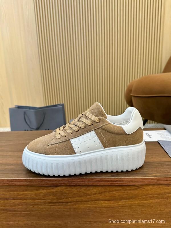 Hogan H-STRIPES Series Couple Thick Sole Biscuit Shoes Airship Shoes Casual Sneakers - AS00310