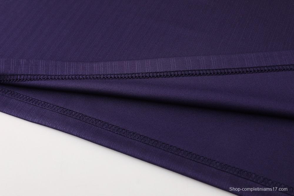 2025 England Purple Half Zipper Jacket+Long Pants