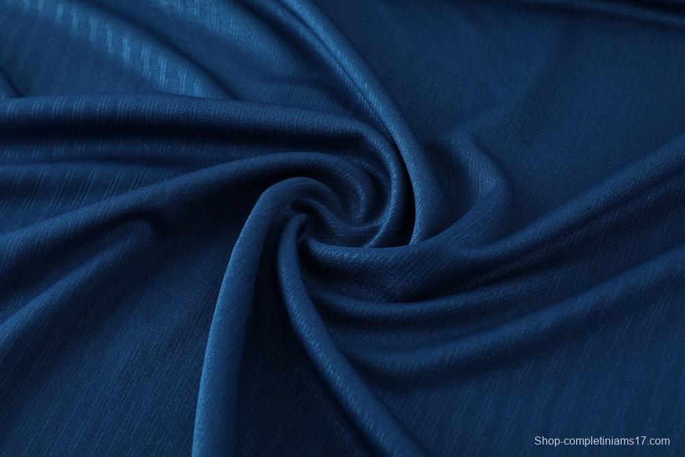 2025 Portugal Royal Blue Half Zipper Jacket+Long Pants