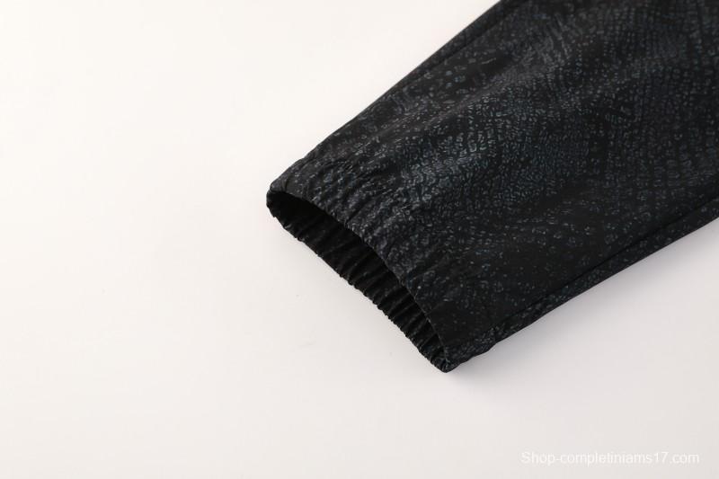 25/26 Barcelona Black S-3XL Half Zipper Jacket+Long Pants