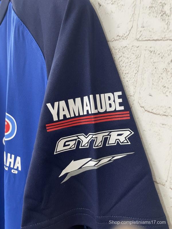 2025 F1 Yamaha PATA Racing Team Blue with Navy Raglan Sleeves Jersey