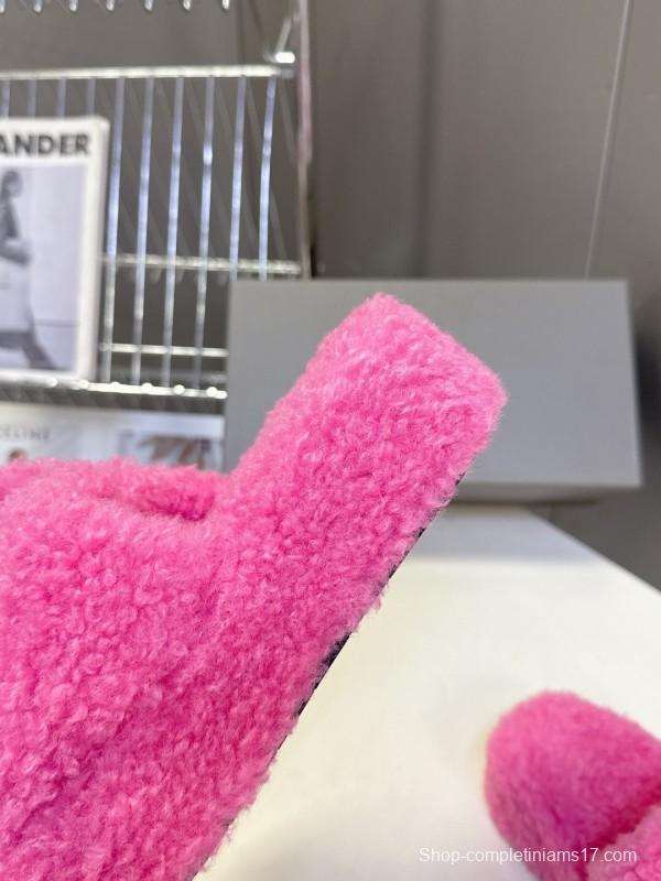 Balenciaga 2025 SS Couple Edition Cola Fur Slippers - KFY00230