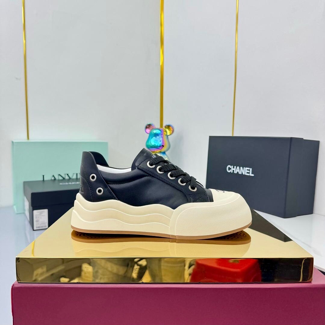 Chanel 2025 SS Loafers Panda Shoes Original Calfskin Casual Sneakers - LY00320