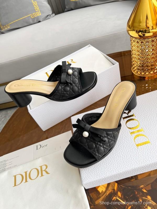 Dior Dway High Heel Sandals with Embroidered Logo - LY00270