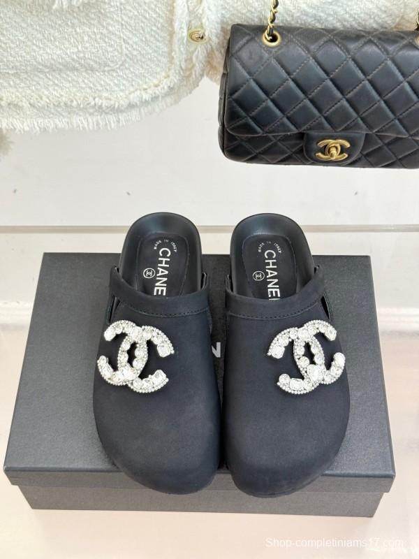 Chanel Classic CC Crystal Birkenstock Sandals - KFY00280