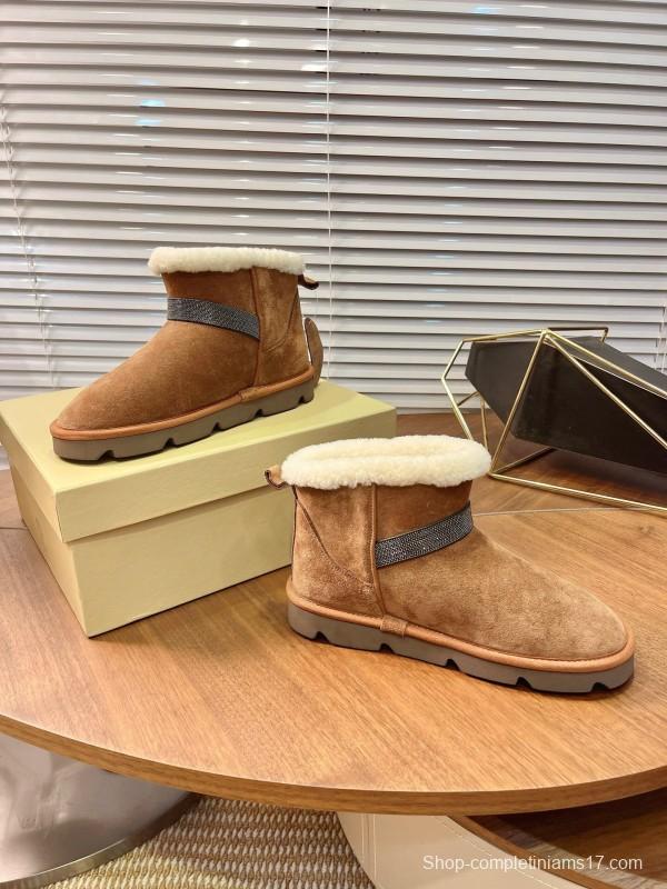 Brunello Cucinelli Winter New Snow Boots Sheepskin Buns Boots - AS00350