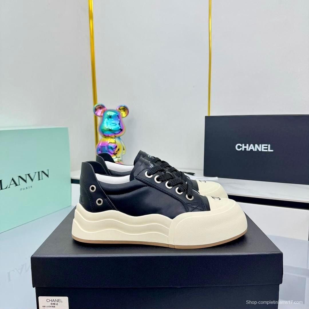 Chanel 2025 SS Loafers Panda Shoes Original Calfskin Casual Sneakers - LY00320