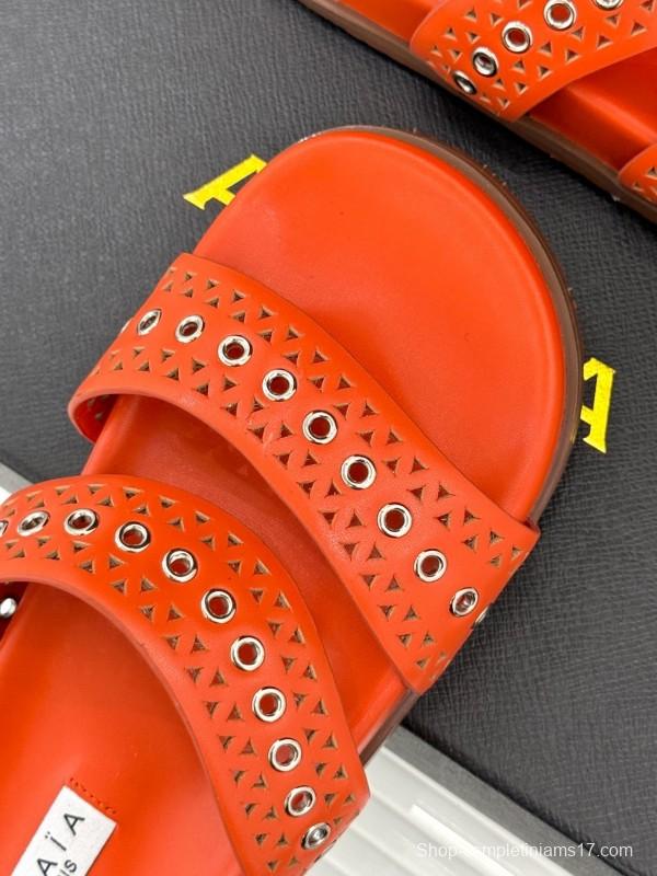 Alaia Spring Summer 2025 Laser-Cut Casual Sandals - KFY00260