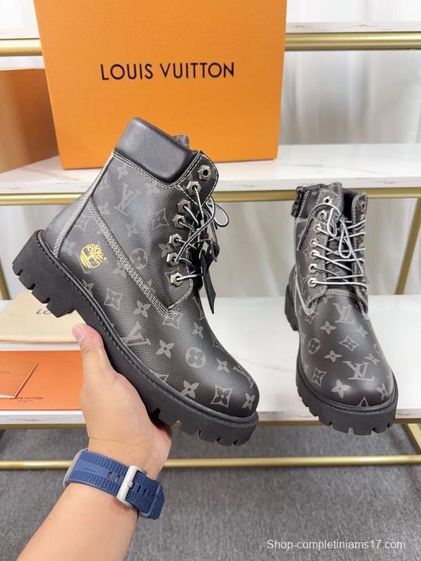 Timberland x LV Monogram Ankle Boots Waterproof Suede - LY00380