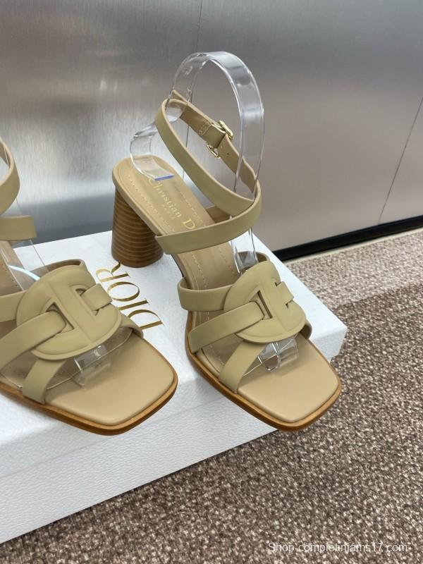 Dior D-Club Jelly Color Hollow Layered Cross Strap High Heel Women Shoes - KFY00290