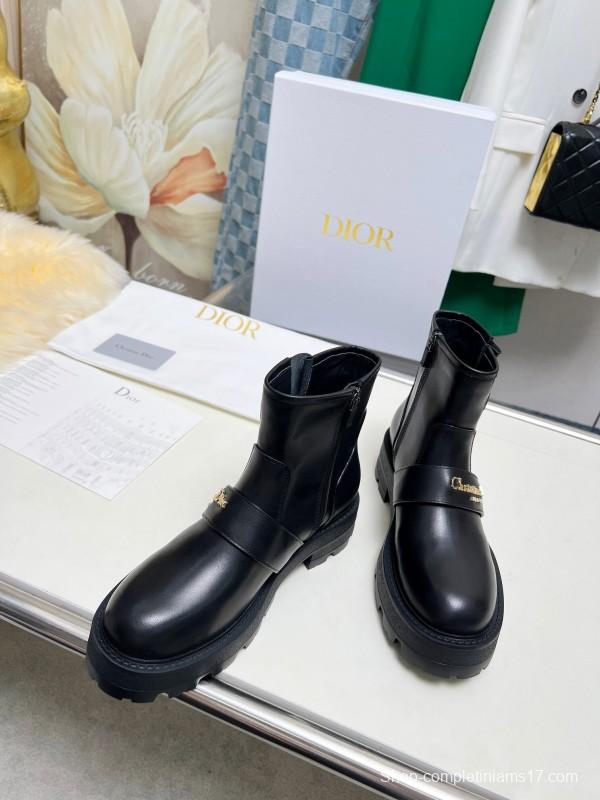 Dior 2025/SS New Autumn Winter British Style Brogue Platform Martin Boots - LY00330
