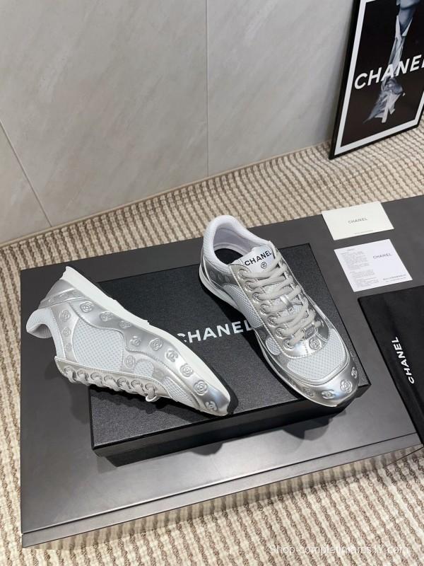 Chanel Silver Horn King II Casual Series Sports Shoes - KFY00330