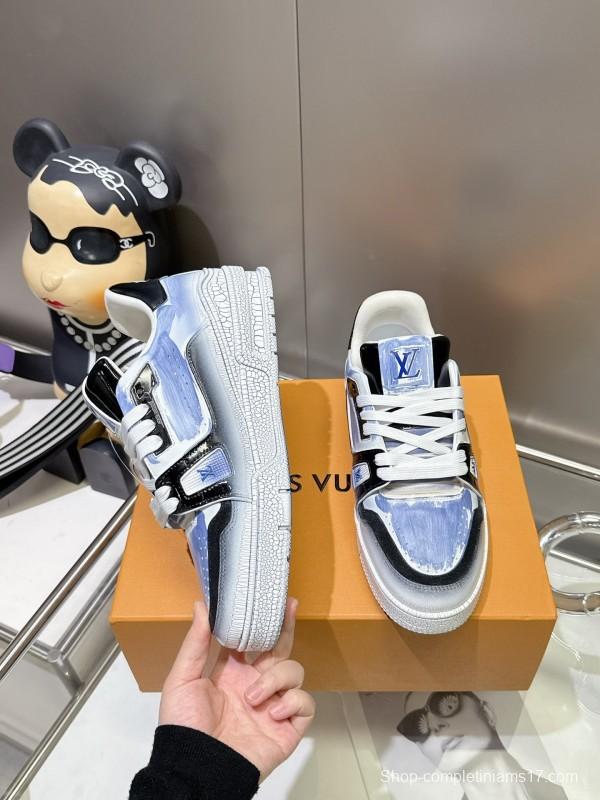 Louis Vuitton Trainer Basketball Series Crackle Glaze Process Sneakers - LY00490