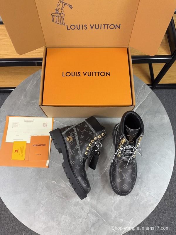 Timberland x LV Monogram Ankle Boots Waterproof Suede - LY00380