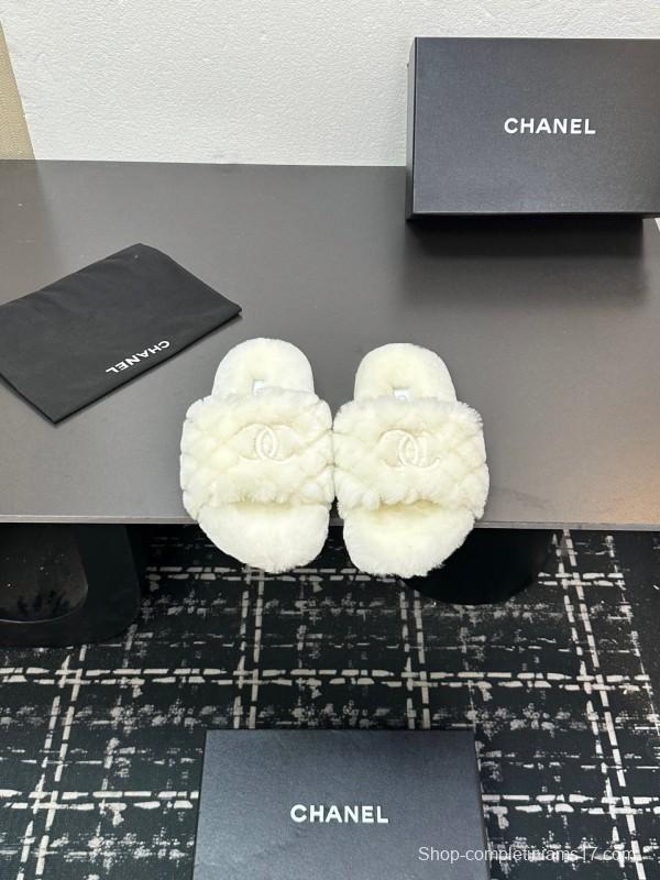 Chanel 2025SS Fashion Fur Slippers - LY00250