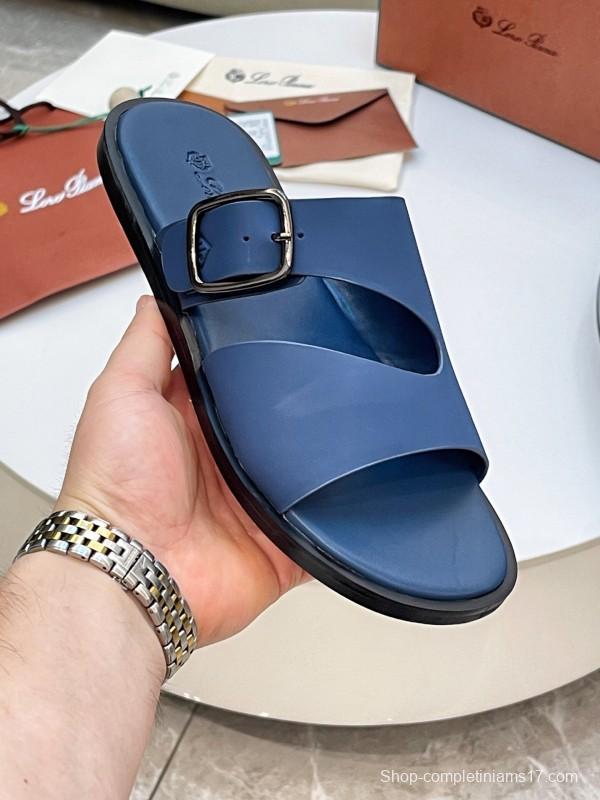 Loro Piana Spring Summer 2025 Men's Slippers with High-Quality Stitching and Comfortable Sole - AS00250