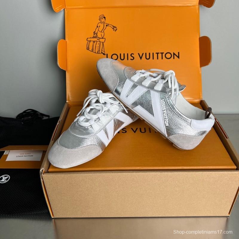 Lv Sneakerina 2025 SS Ballet Round Toe Lace-Up Low Top Lifestyle Casual Shoes - YC