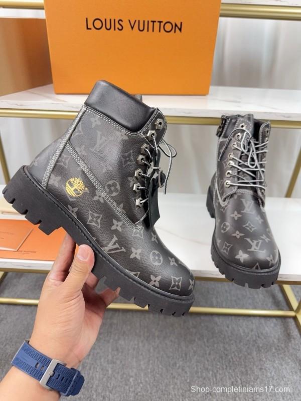 Timberland x LV Monogram Ankle Boots Waterproof Suede - LY00380