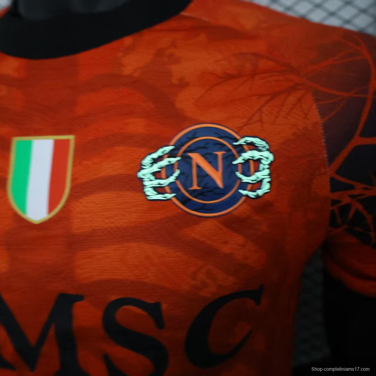 Player Version 25/26 Napoli Halloween Orange Jersey-Glow In Dark