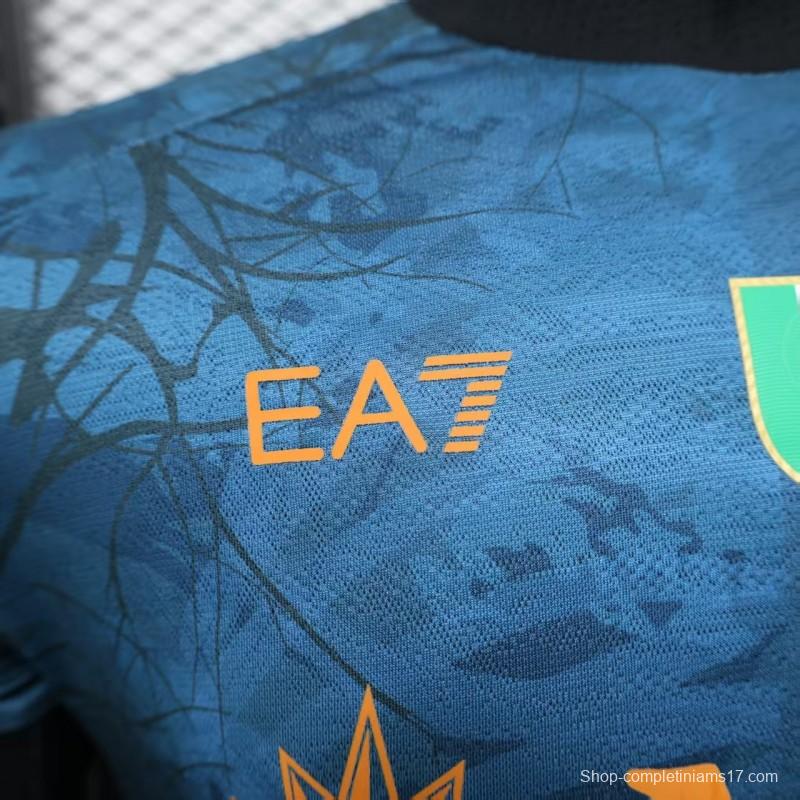 Player Version 25/26 Napoli Halloween Blue Jersey-Glow In Dark