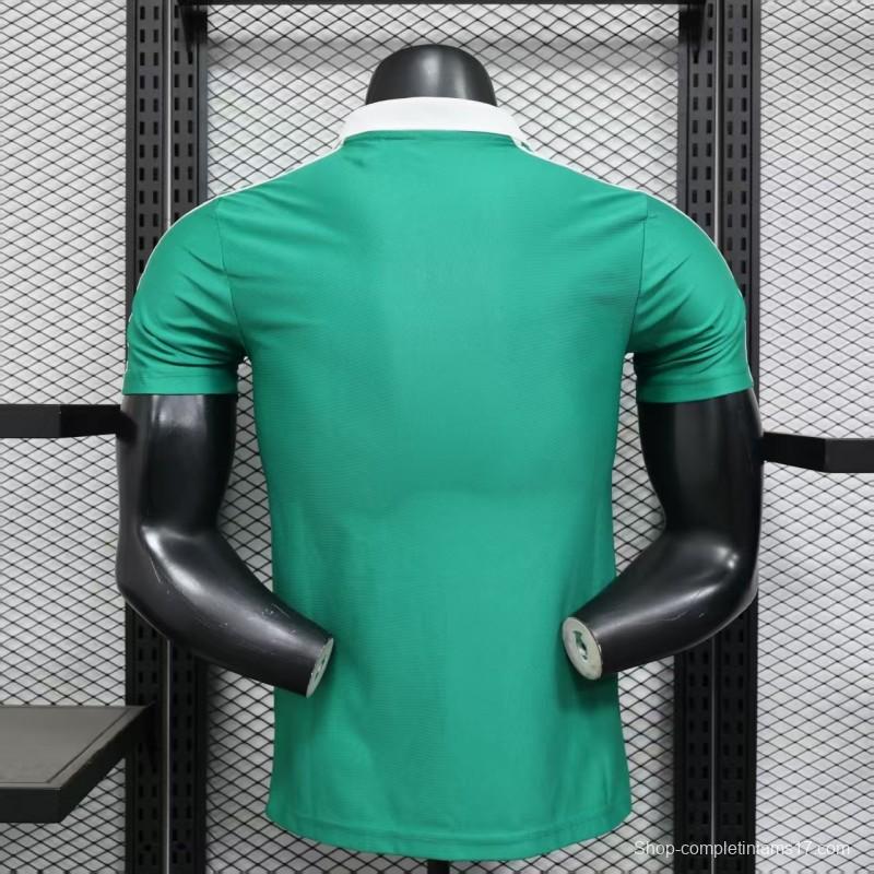 Player Version 2026 Mexico Retro Home Green with White Collar Jersey