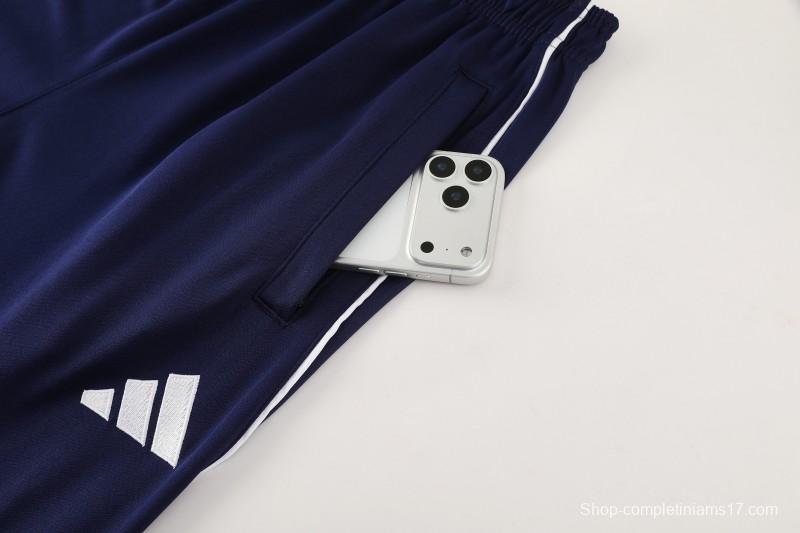25/26  Adidas Navy Blue Full zipper Jacket Tracksuit+ long pants